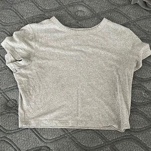 Target Gray Boxy Crop T-Shirt